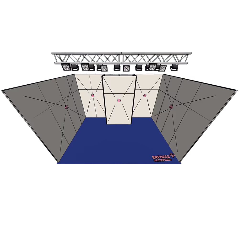 STANDARD MAX Kopfstand mit Rigging-Elementen und Premium-Beleuchtung
